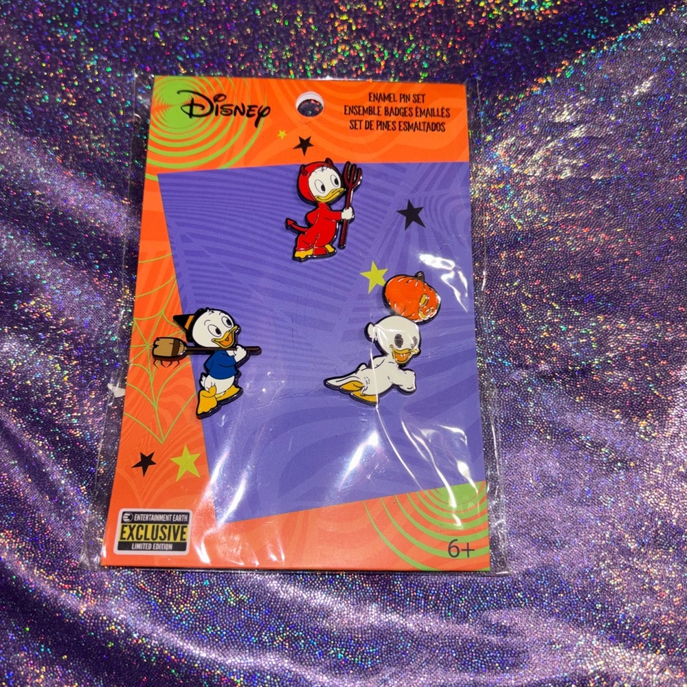 Loungefly Disney Huey Louie & Dewey Halloween Collectible Pin Set